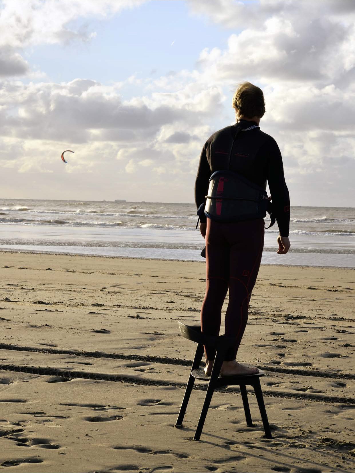 Alain van Havre on Bok chair by the sea