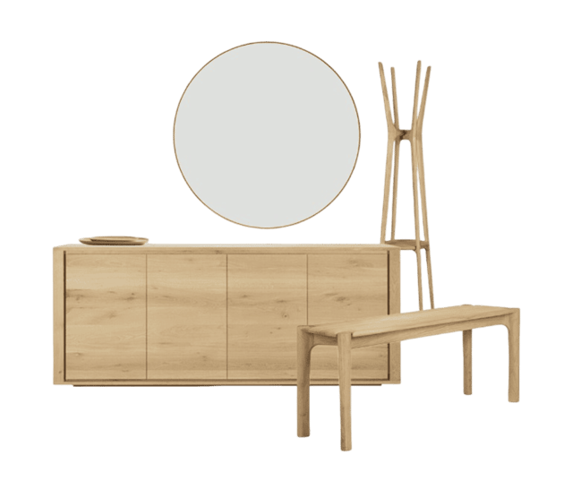 Layers_wall_mirror_thin_oval_boards_pi_coat_stand_bench_shadow_sideboard_Ethnicraft_perfect_combinations