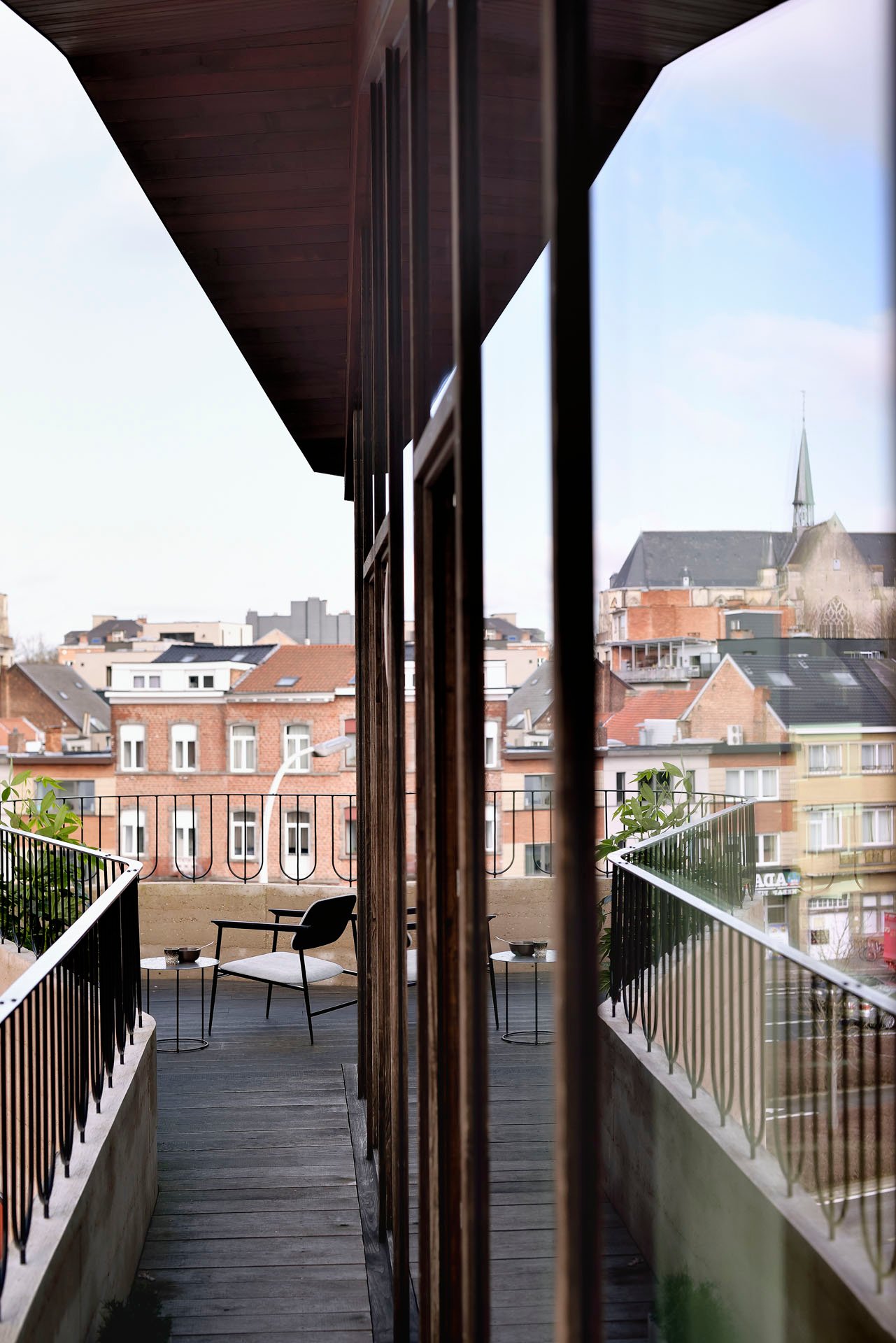 Mini loft Leuven terrace view