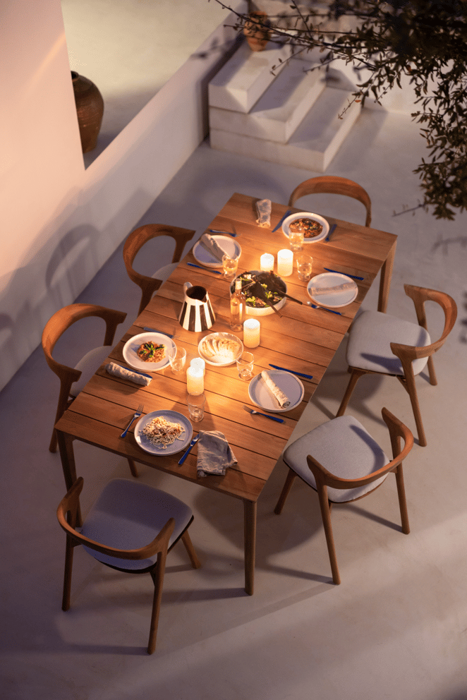 Teak_Bok_outdoor_dining_table_chair_Seat_cushion_mocha_ethnicraft