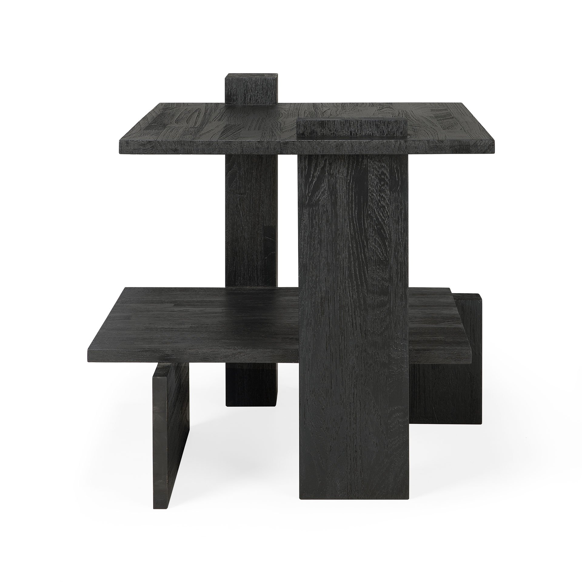 Abstract black side table