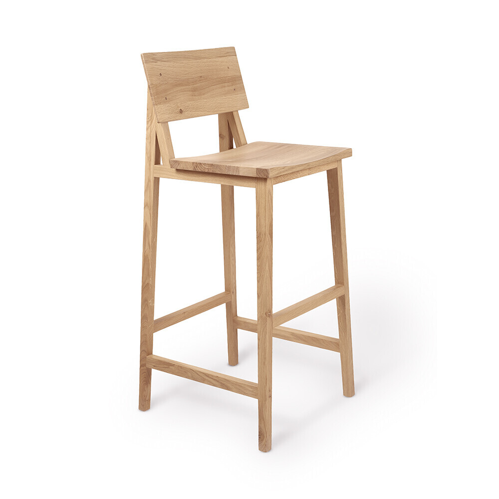 Oak N4 bar stool