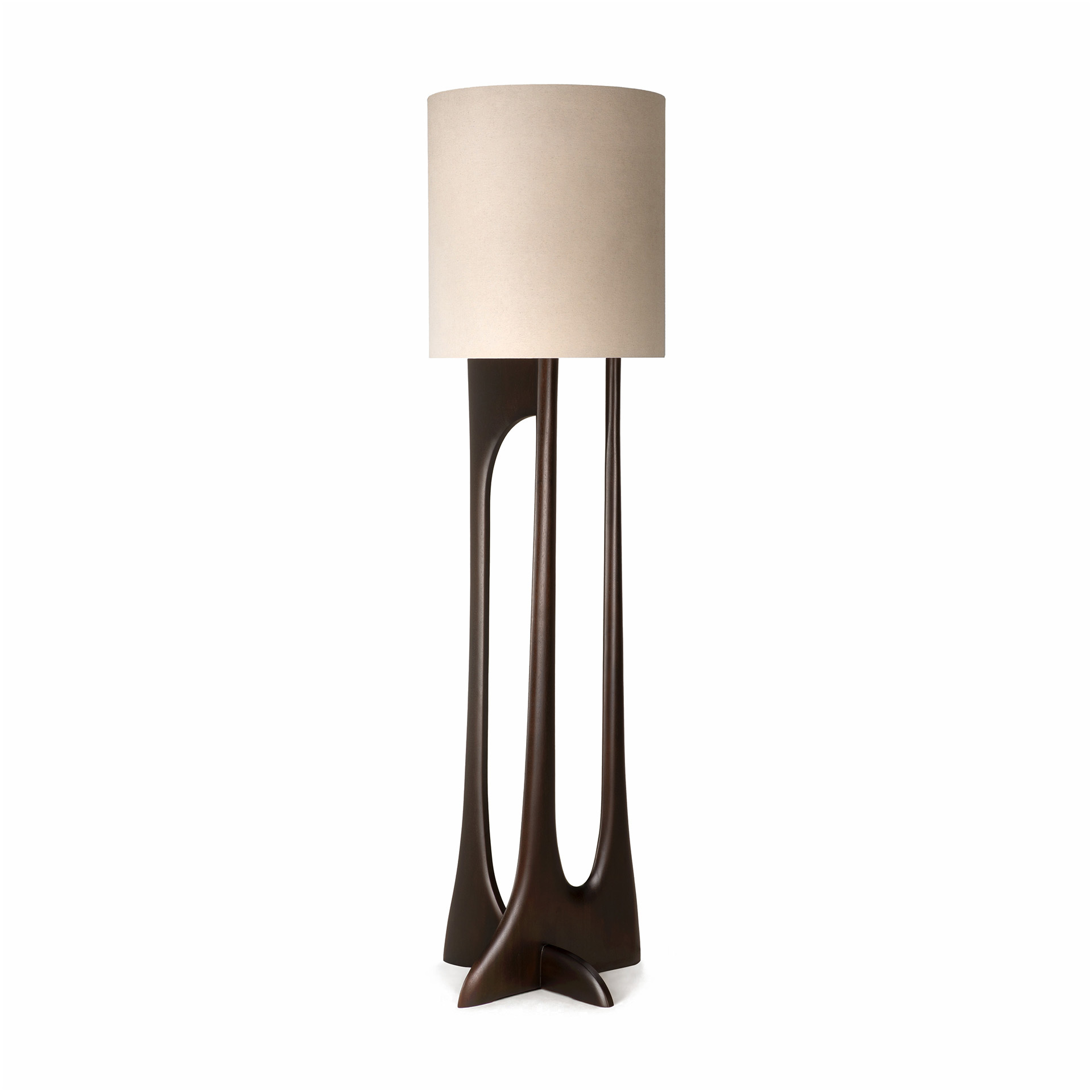 26971_Flow_floor_lamp_varnished_mahogany_Rose_brown_Beige_fabric_Ethnicraft