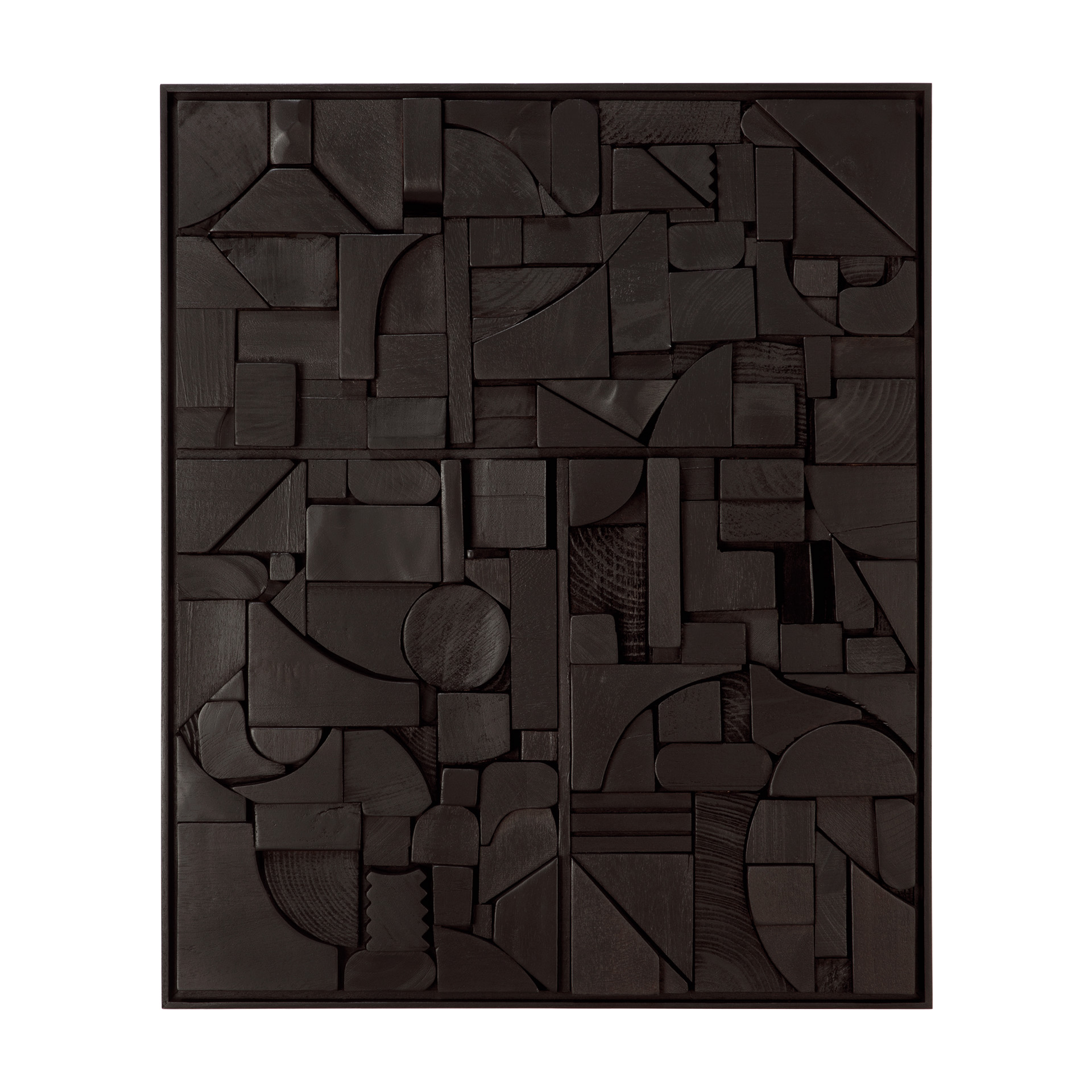Bricks_wall_art_black_wooden_frame_rectangular_Ethnicraft