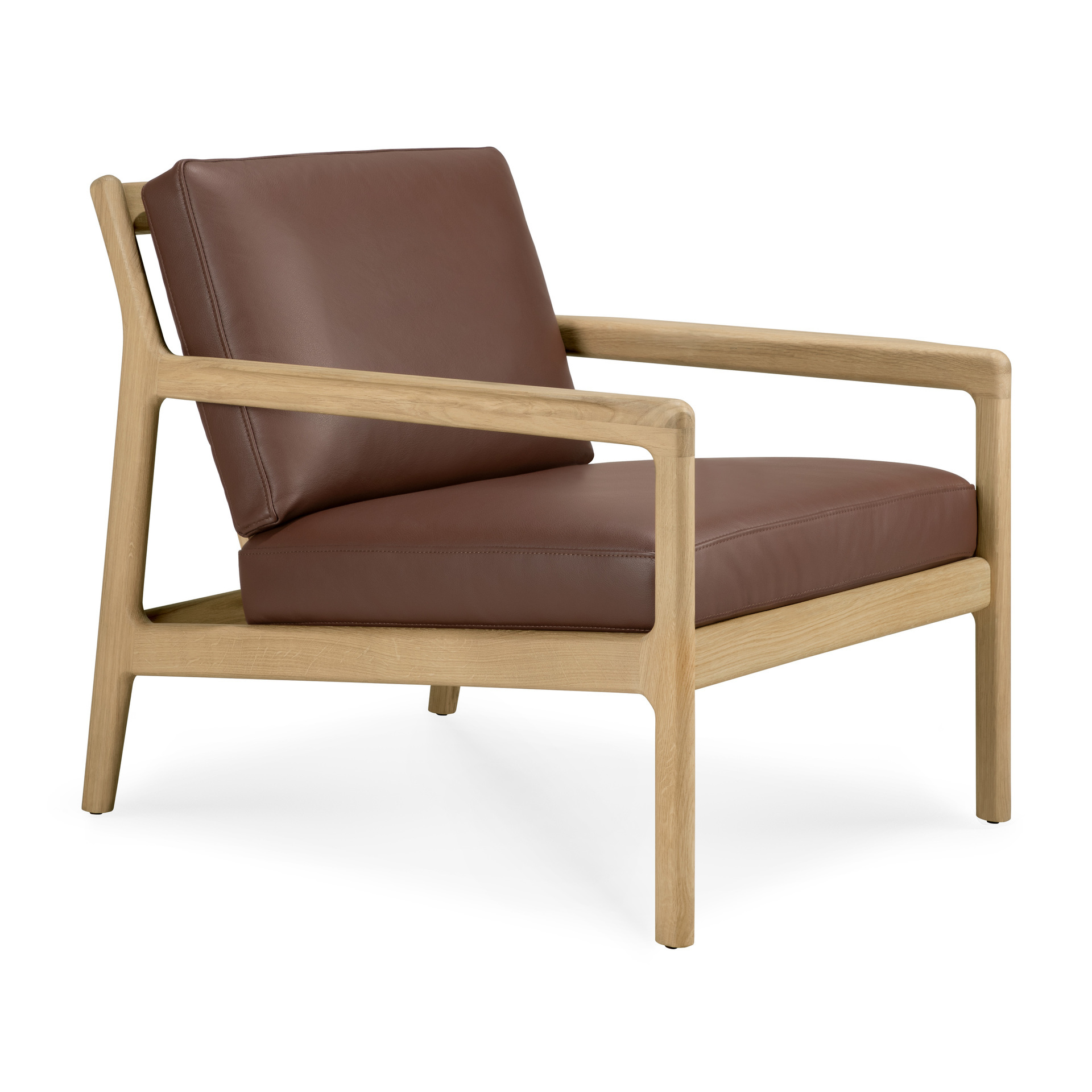50494_Jack_lounge_chair_varnished_oak_Burgundy_leather_Ethnicraft