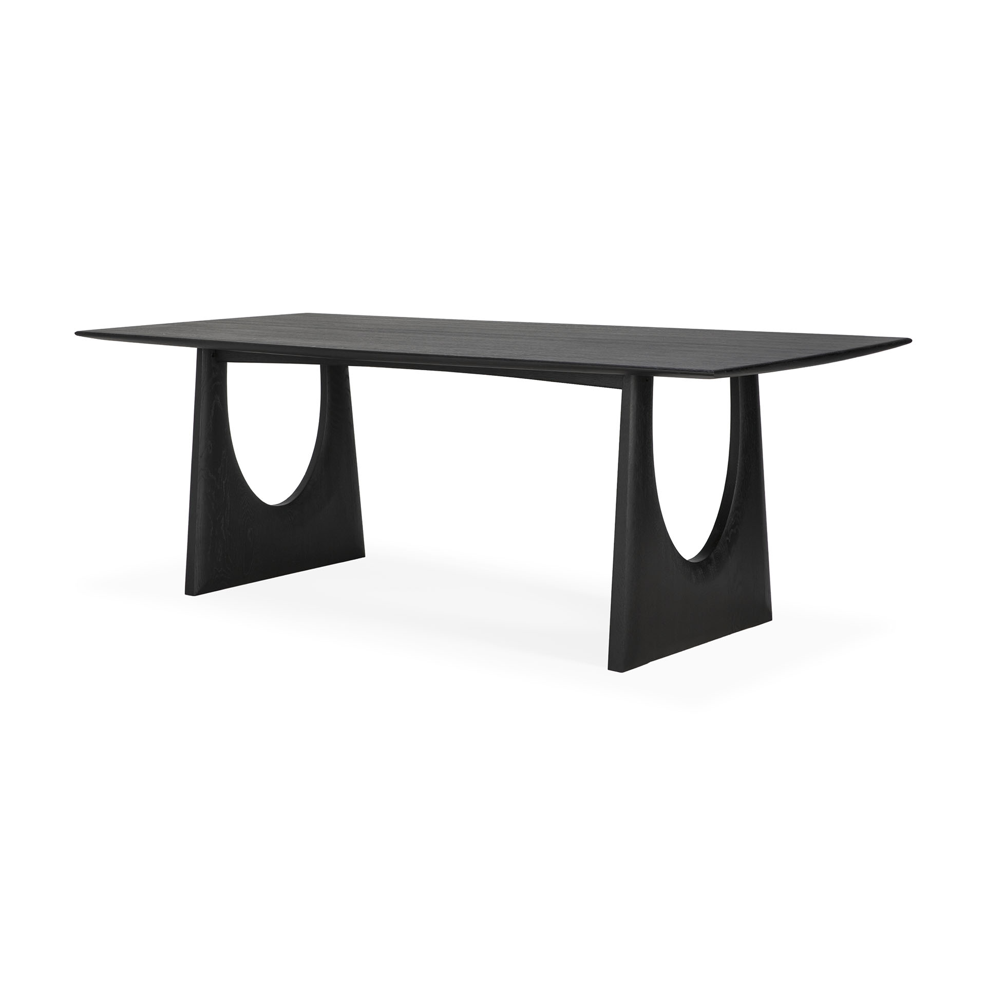 Oak Geometric black dining table 
