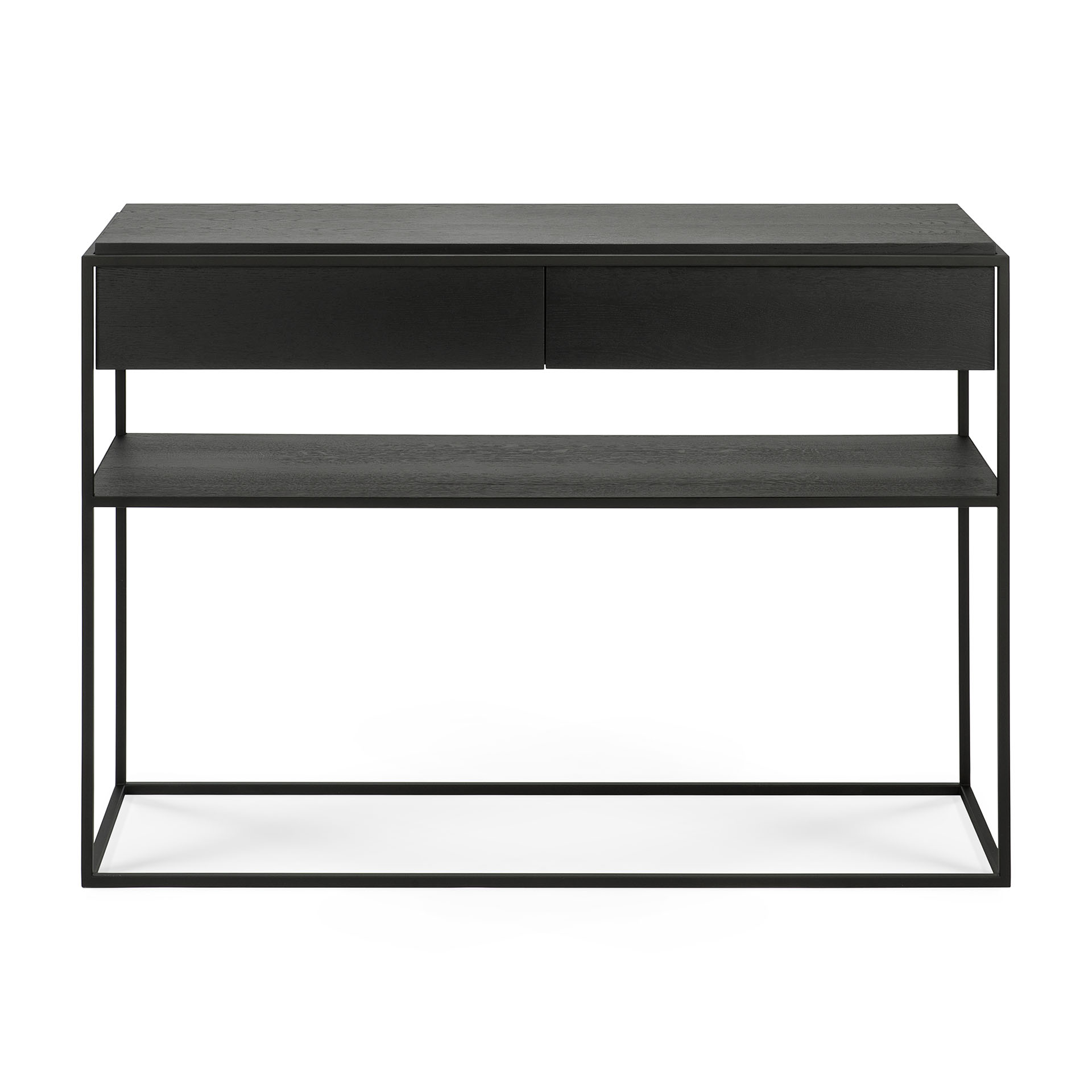 Monolit console - black oak -2 drawers -Ethnicraft