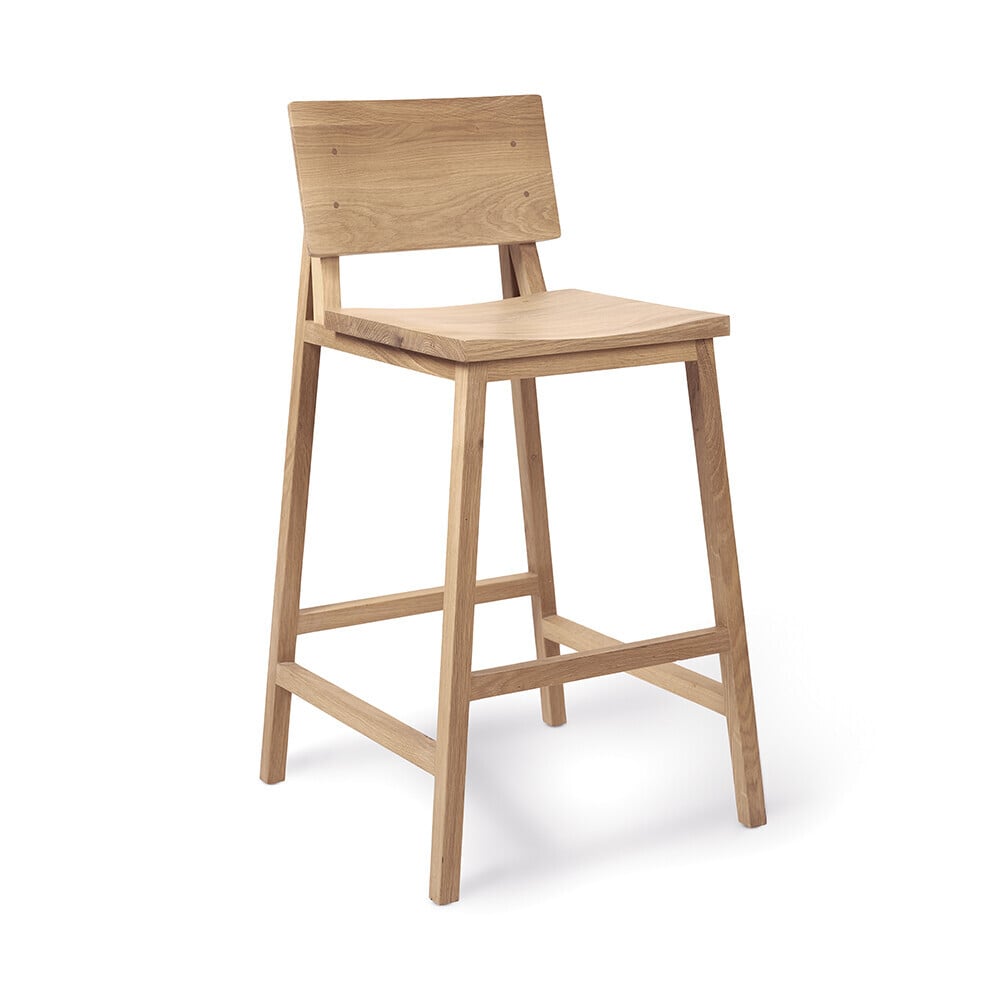 Oak N3 kitchen counter stool