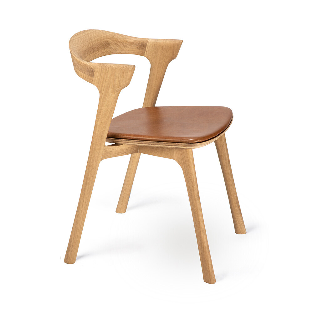 Oak Bok dining chair - cognac leather